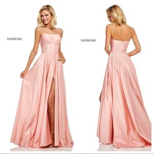 Sherri Hill Blush Pink Ballgown Dress 4 Slit